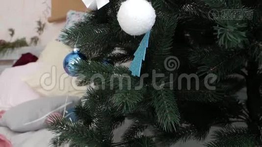 圣诞装饰圣诞树圆锥视频