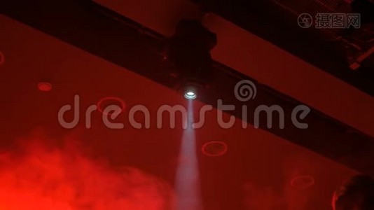 红色照明舞台装置.视频