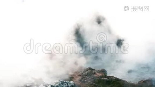 ElTatioGeyser Field，阿塔卡马沙漠，智利。视频