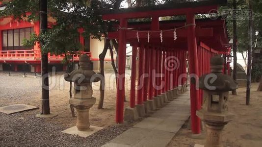 新宿东京汉纳松神社入口大门视频