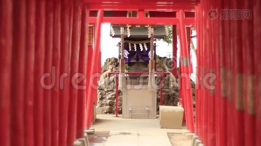 新宿东京汉纳松神社入口大门视频