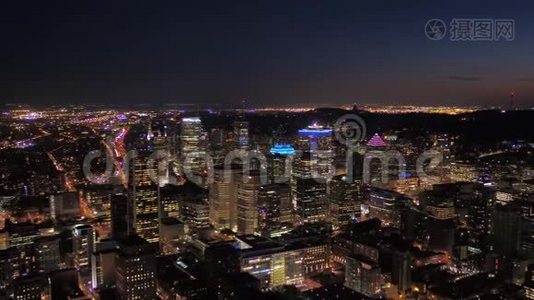 加拿大蒙特利尔2017年7月夜间4K激发2视频