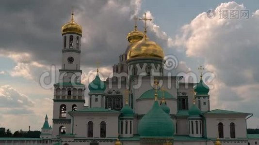 俄罗斯。 新耶路撒冷修道院时间为4K视频