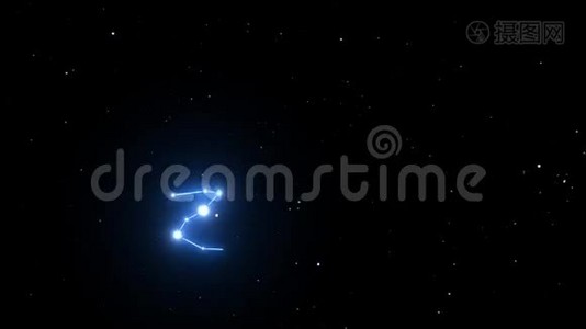 天蝎座：美丽的星夜背景视频