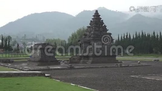 印尼爪哇阿尤那古印度教寺庙建筑群视频