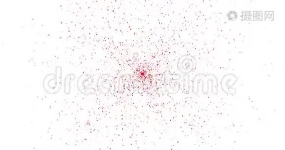 粉色粒子爆炸。视频