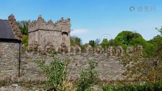 著名的拍摄地北爱尔兰贝尔法斯特附近的城堡沃德视频