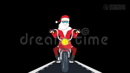 圣诞老人和他的摩托车视频