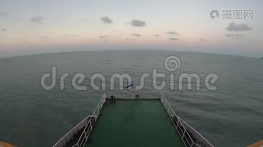 船舶轮渡时间日落泰国汽车日落救生艇轮渡船，甲板，设备，救生舱航运，生存视频