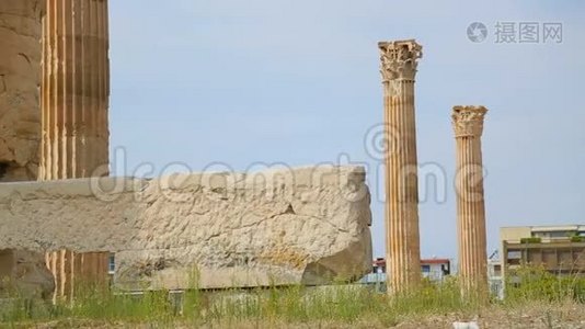 古建筑历史遗迹、寺庙遗址、希腊民族遗产视频