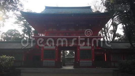 东京伊古萨神社Tori入口视频