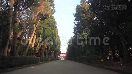 东京伊古萨神社Tori入口视频