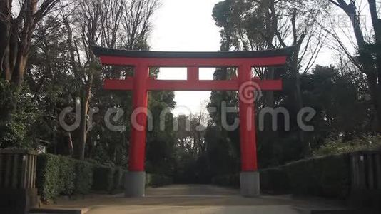 东京伊古萨神社Tori入口视频