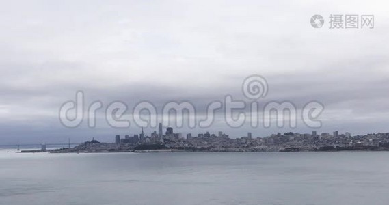 宽景旧金山天际线4K视频