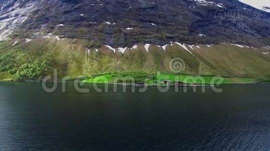 观湖岸线，河道.. 挪威峡湾视频