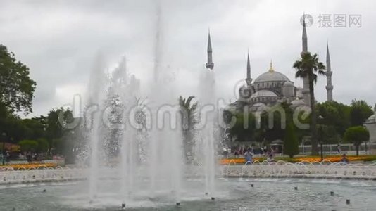 来自Sultanahmet公园的蓝色清真寺视频