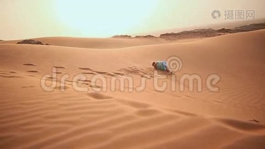 爱情夫妻在沙漠中翻筋斗2视频