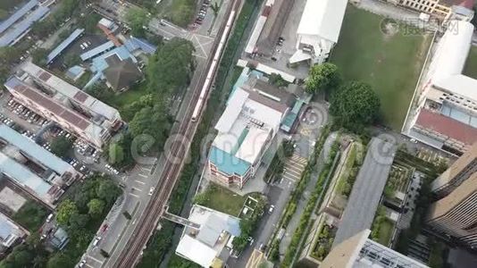 空中观景轻轨交通LRT Kelana Jaya线Sentul至Titiwangsa站视频