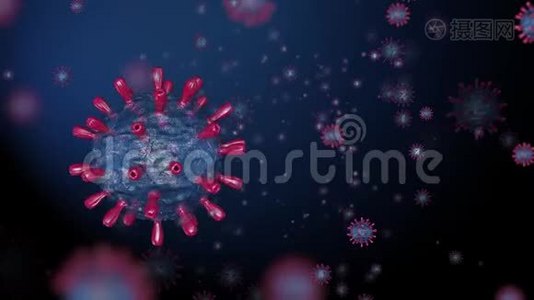病毒显微镜观察，新型冠状病毒，COVI9视频
