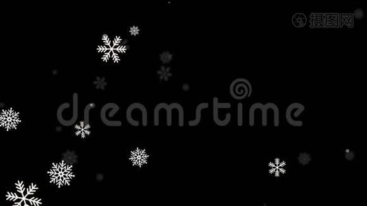 优质降雪暴雪4k循环动画视频