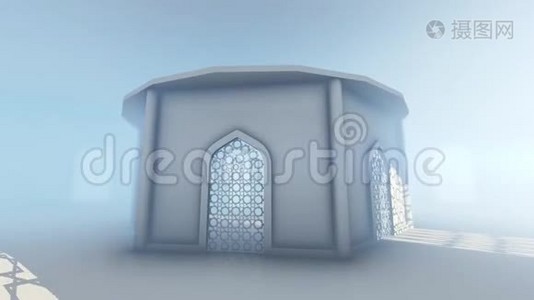 伊斯兰建筑和宗教背景视频