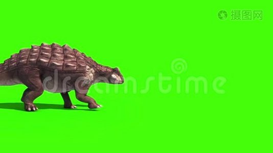 恐龙行走侧3D动画绿幕侏罗纪公园视频
