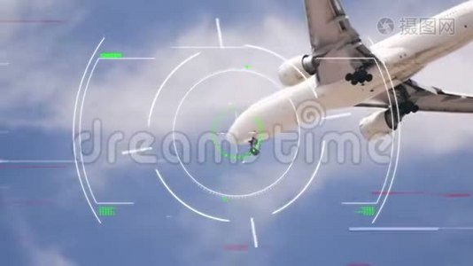 背景下与飞机连接的全球网络动画视频