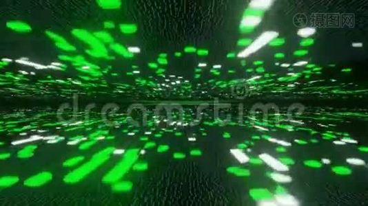 绿色未来式流数据通信进入数字技术三维渲染视频