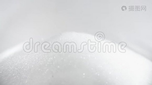 糖或盐或小白粒状晶体视频