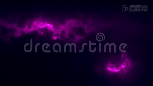 紫色科幻天空彩云与落雨循环背景视频