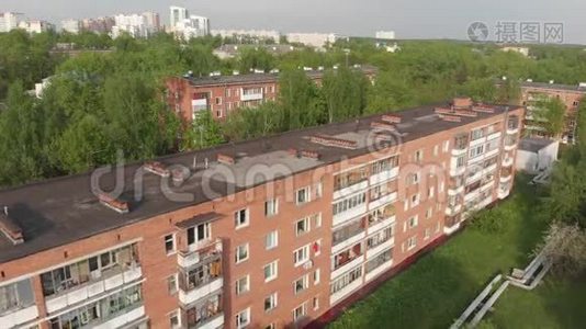 俄罗斯莫斯科泽勒诺格勒的老房子视频