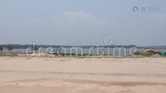 印度泰米尔纳德邦春南巴尔的印度天堂海滩，Plage Paradiso视频
