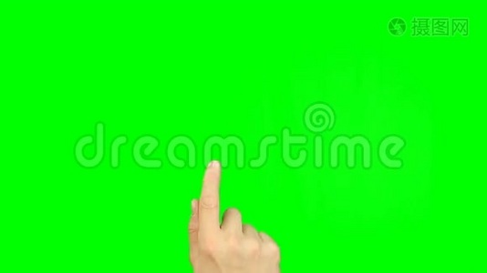 greenscreen的虚拟智能手机上的手动拨号电话号码。视频