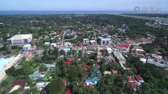 Puerto Princesa城市景观与海洋和机场背景。 巴拉望，菲律宾。视频