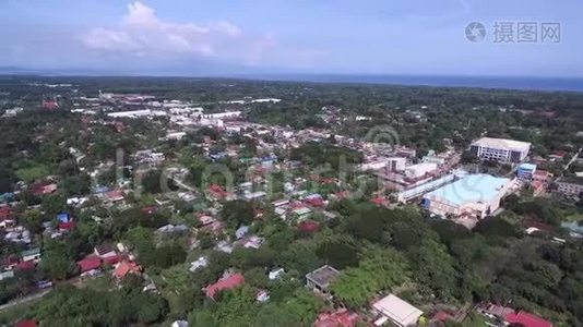 Puerto Princesa城市景观与海洋和机场背景。 巴拉望，菲律宾。视频