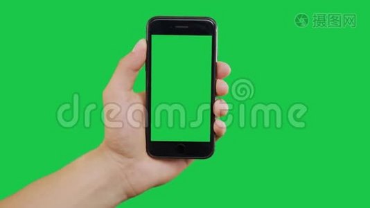 缩放智能手机绿色屏幕视频