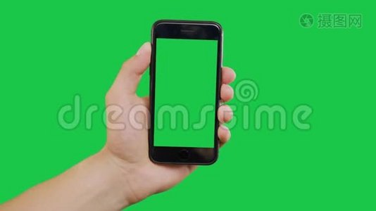 缩放智能手机绿色屏幕视频