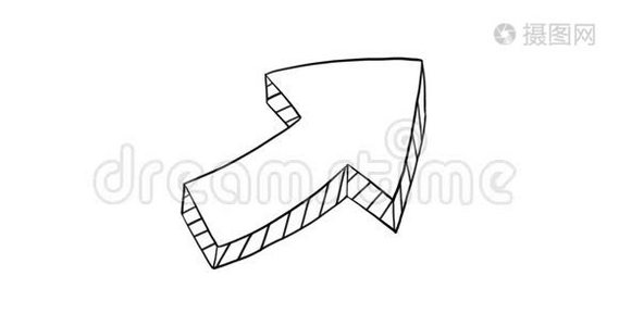 箭头涂鸦动画。视频