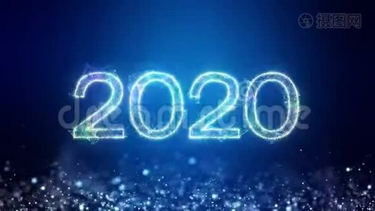 视频动画-金光闪闪的粒子-2020年视频