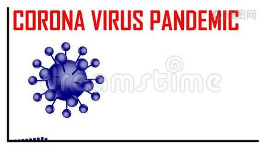 图表显示传染性SARS-COV-2病毒和COVID-19疾病的传播视频