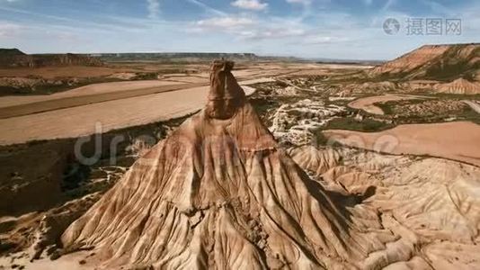 从西班牙北部的空中步行视频