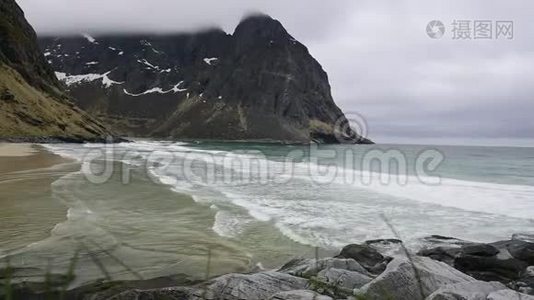 在挪威的海滩上视频