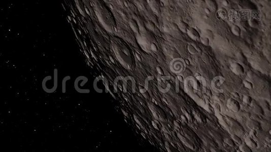 月亮背景现实视频。 月球是一个围绕地球运行的天体. 图像的元素视频