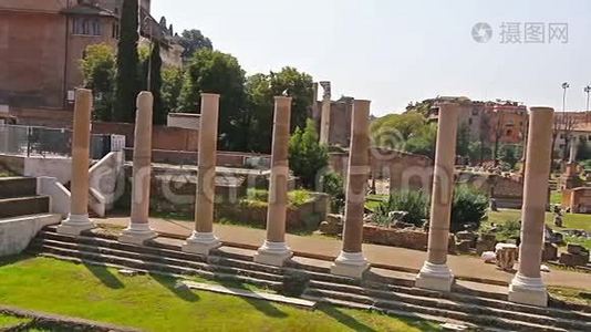 罗马论坛。 意大利罗马罗马罗马论坛的视频。 拉丁文：Forum Romanum，意大利文：Foro Romano视频