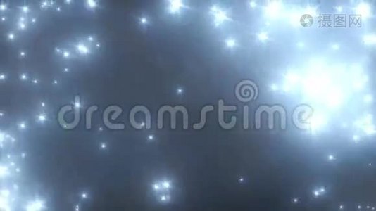 夜空中的星和雪视频