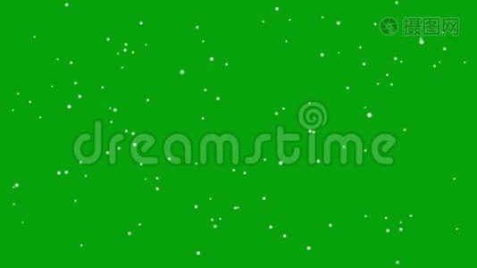 闪烁的星星，绿色的屏幕背景视频