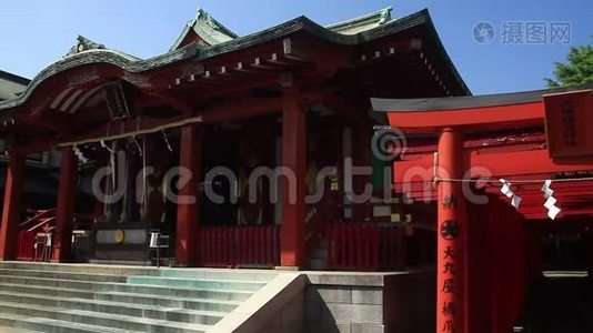 东京青森寺的传统寺庙视频