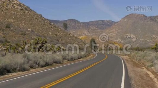 加州红杉沙漠的风景路线视频