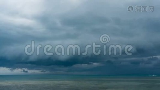 暴风雨般的海景时光视频