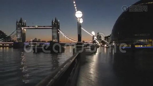 塔桥夜景..视频